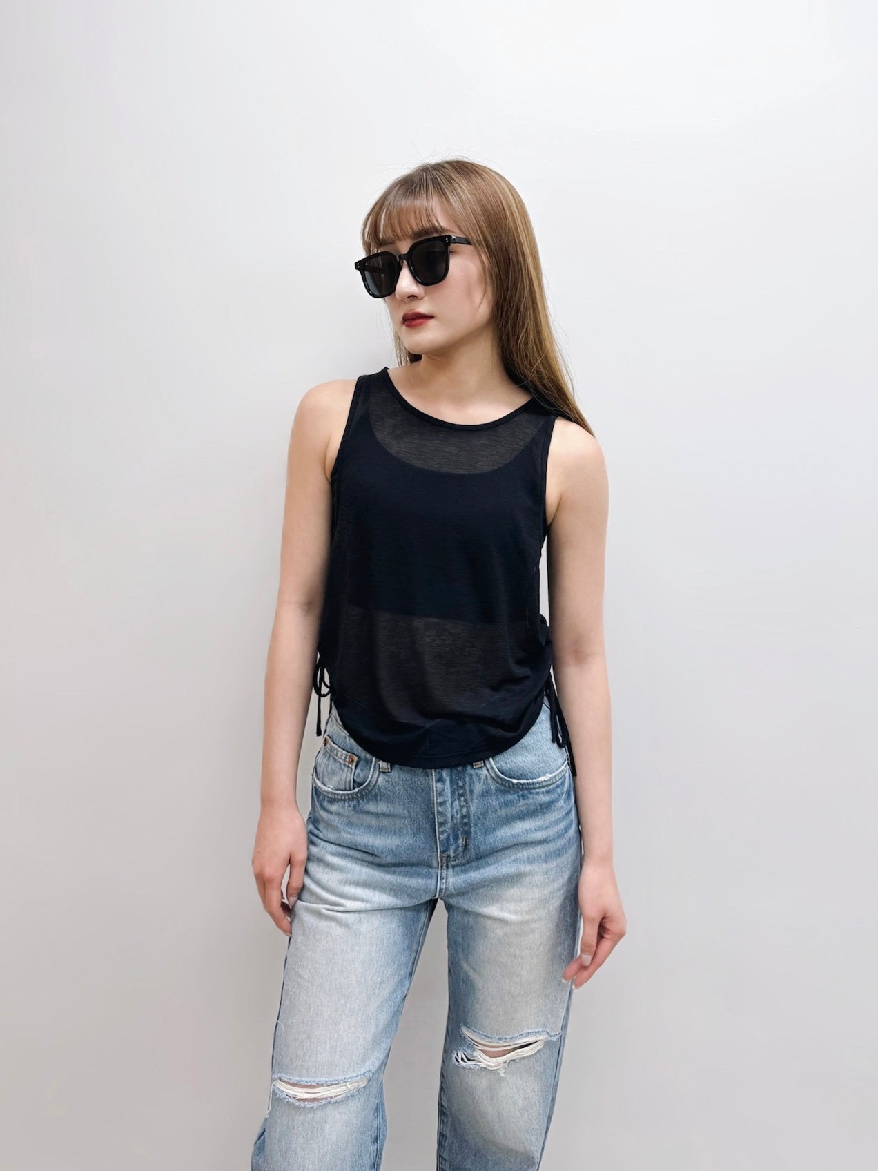 Sheer Glow Coverup Tank Top