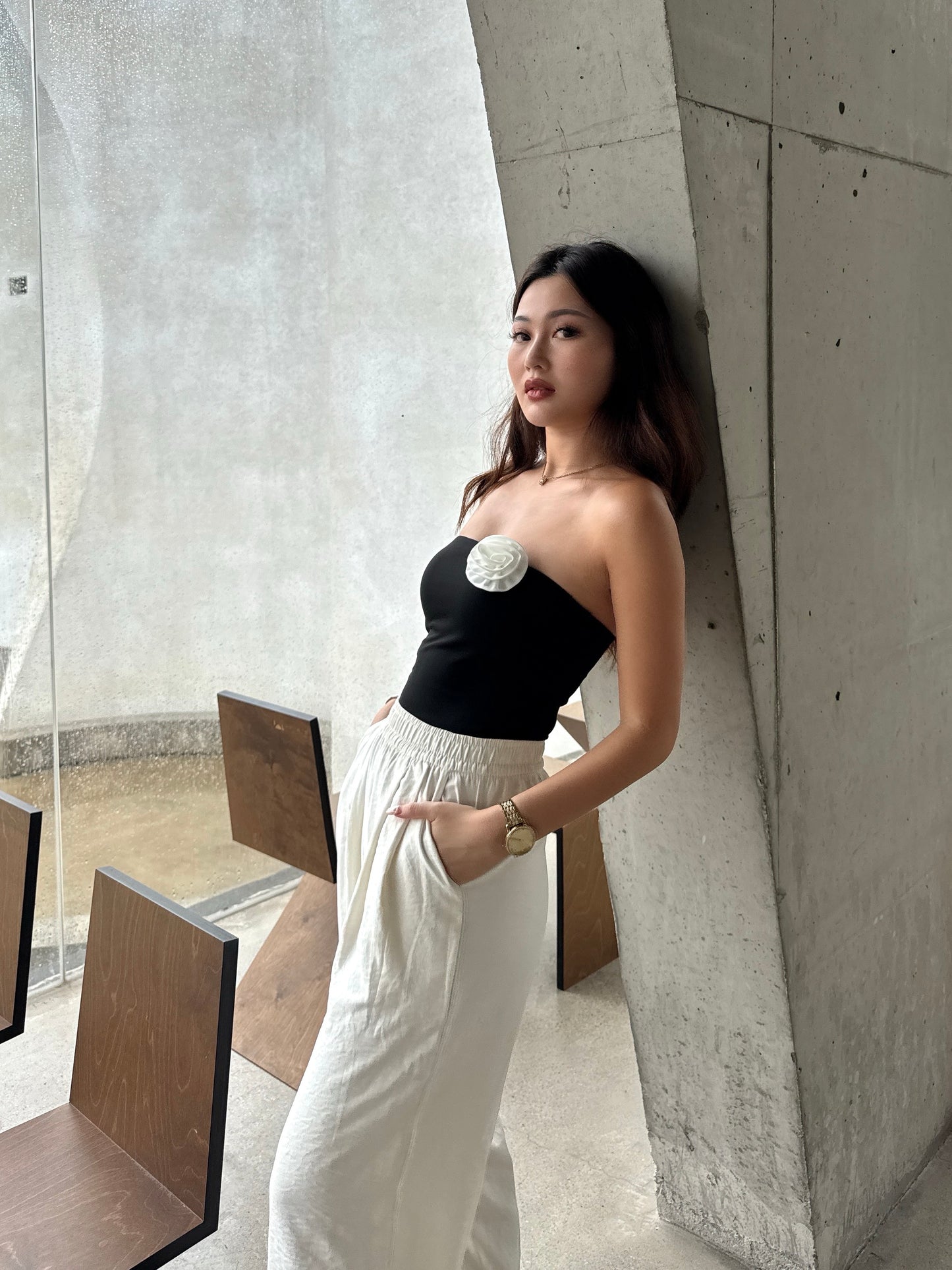 Camellia Padded Tube Top