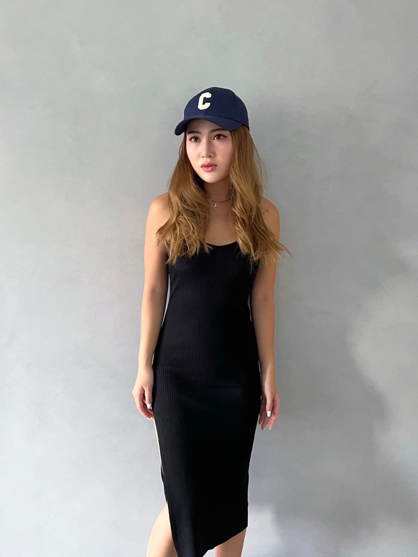 Windsor Ribbed Split-hem Dress