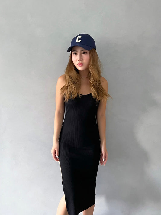 Windsor Ribbed Split-hem Dress