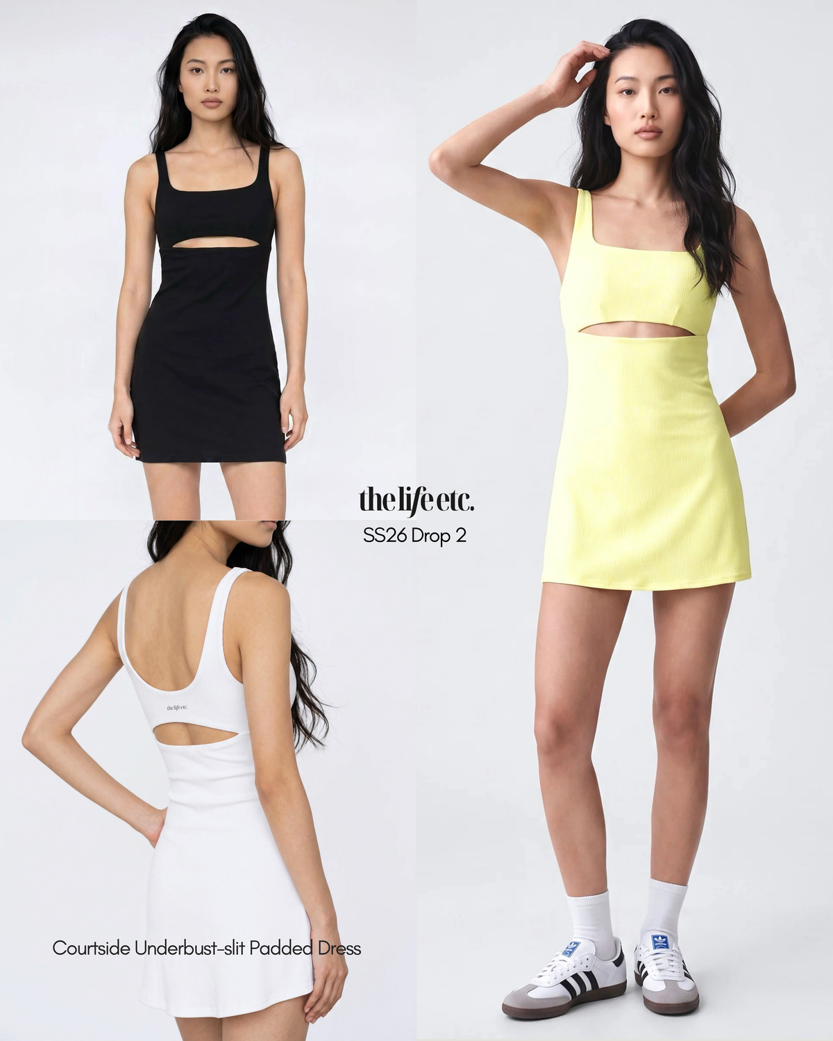 Courtside Underbust-slit Padded Dress