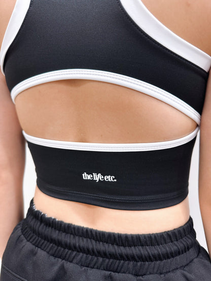 Free Form Padded Zip-up Tank top