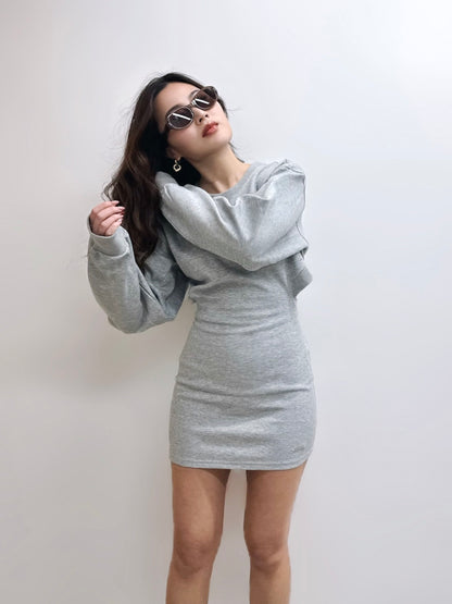 Heartie Backless Sweatshirt Dress
