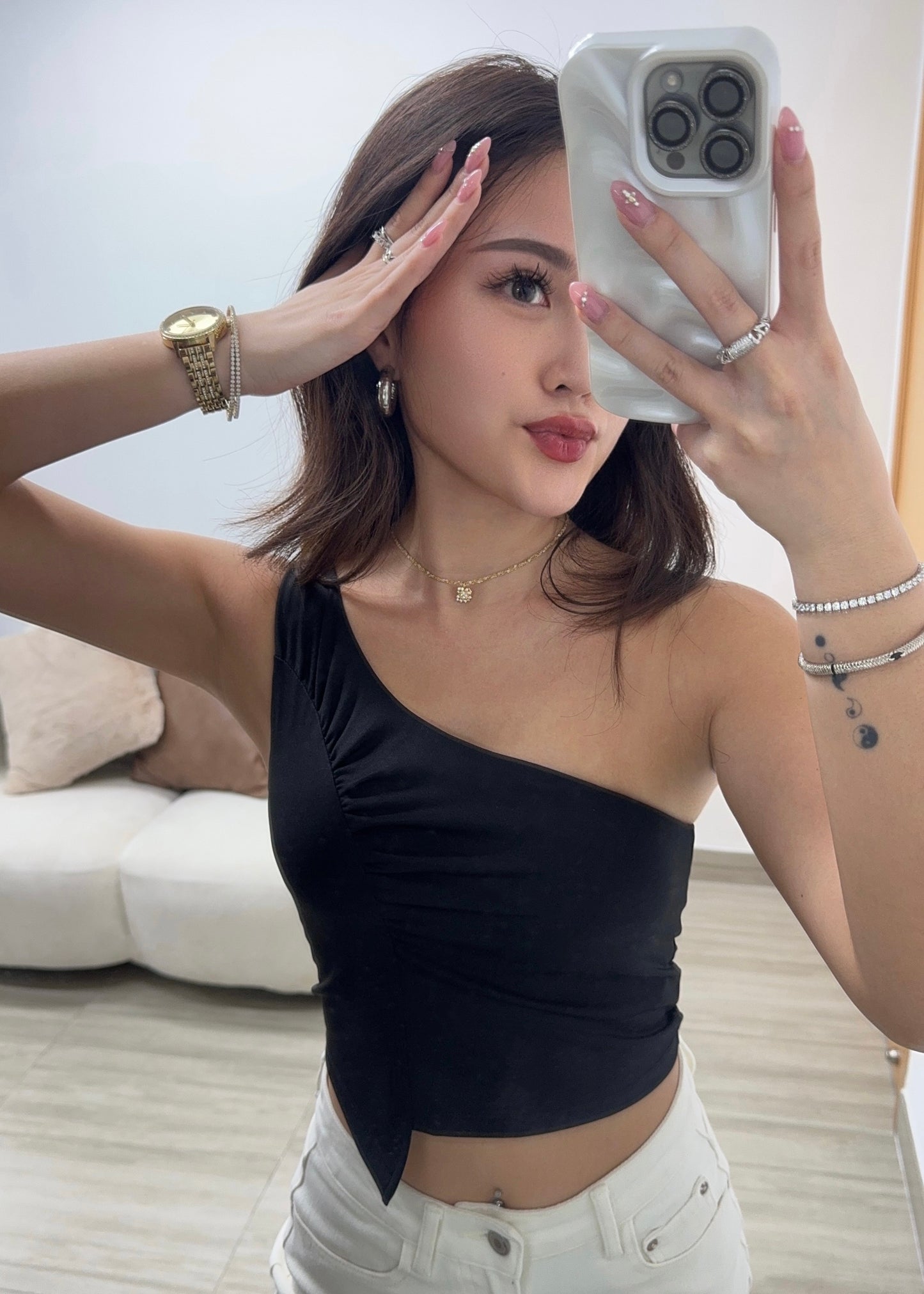 Extrovert One-shoulder Padded Top