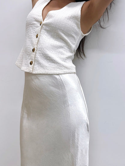 Calla Midi Satin Skirt