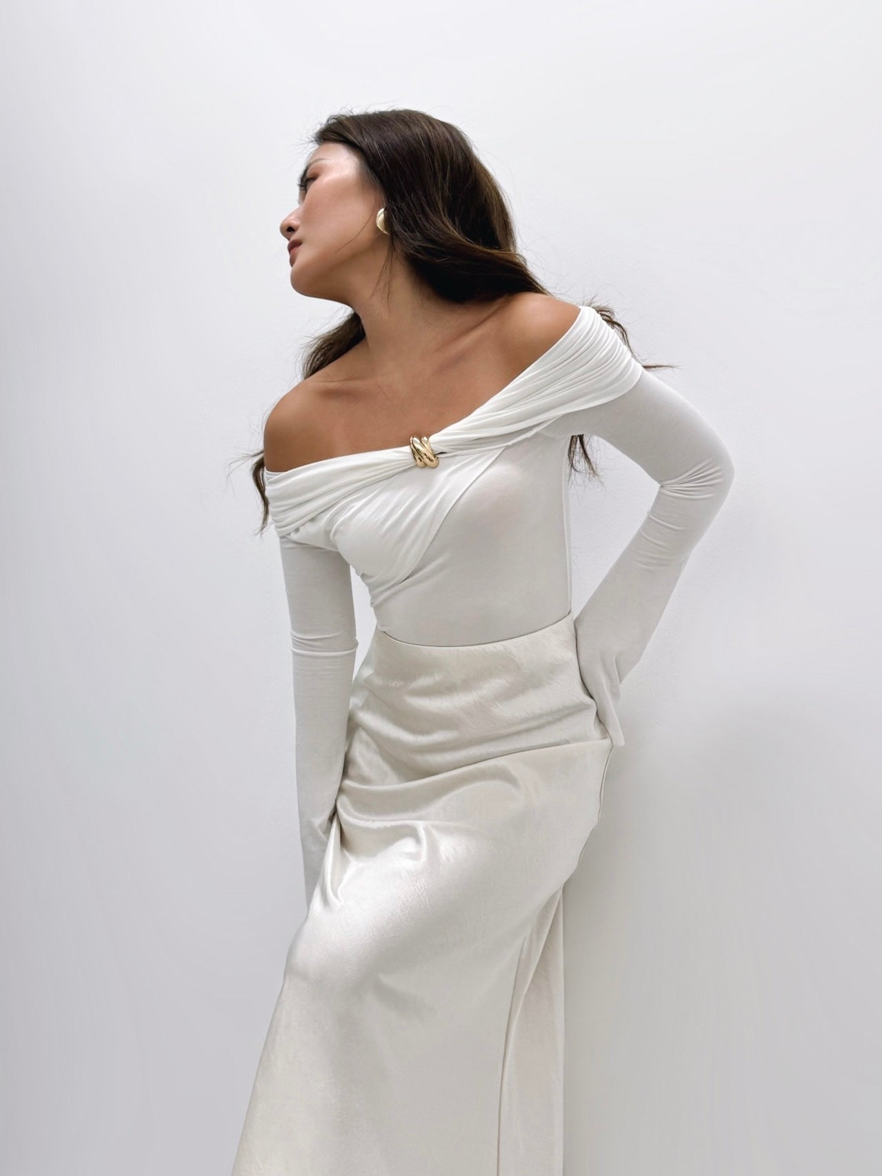 Calla Midi Satin Skirt