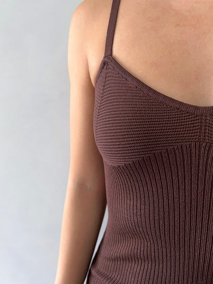 Windsor Ribbed Split-hem Dress