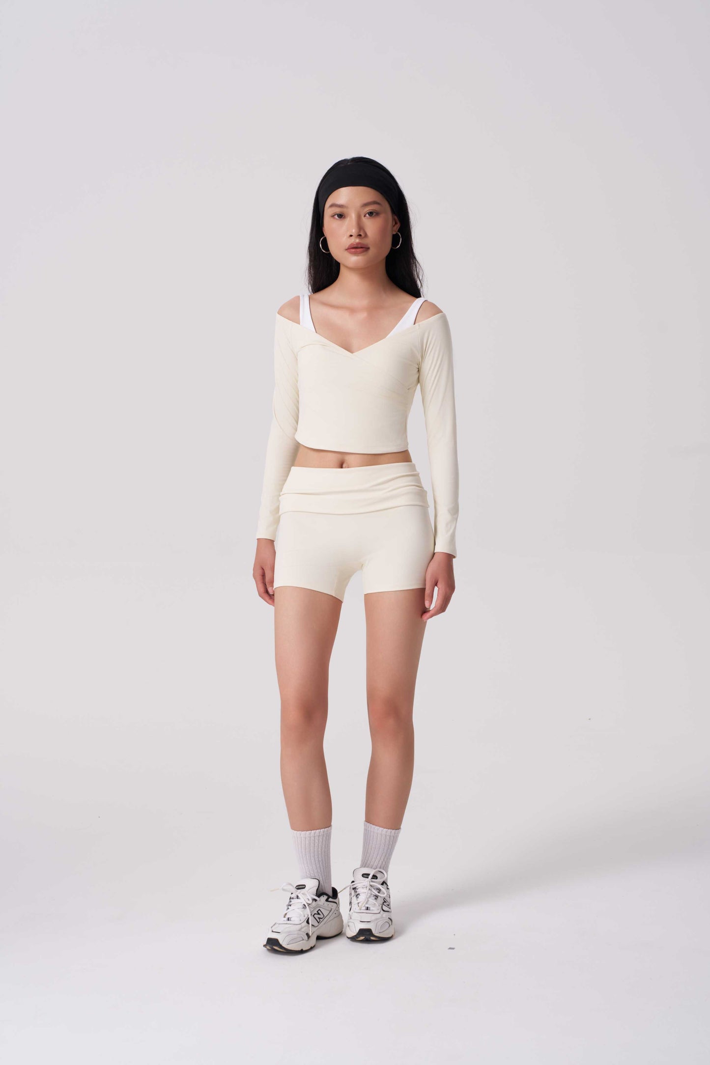 Aura Roll-over Bike Shorts