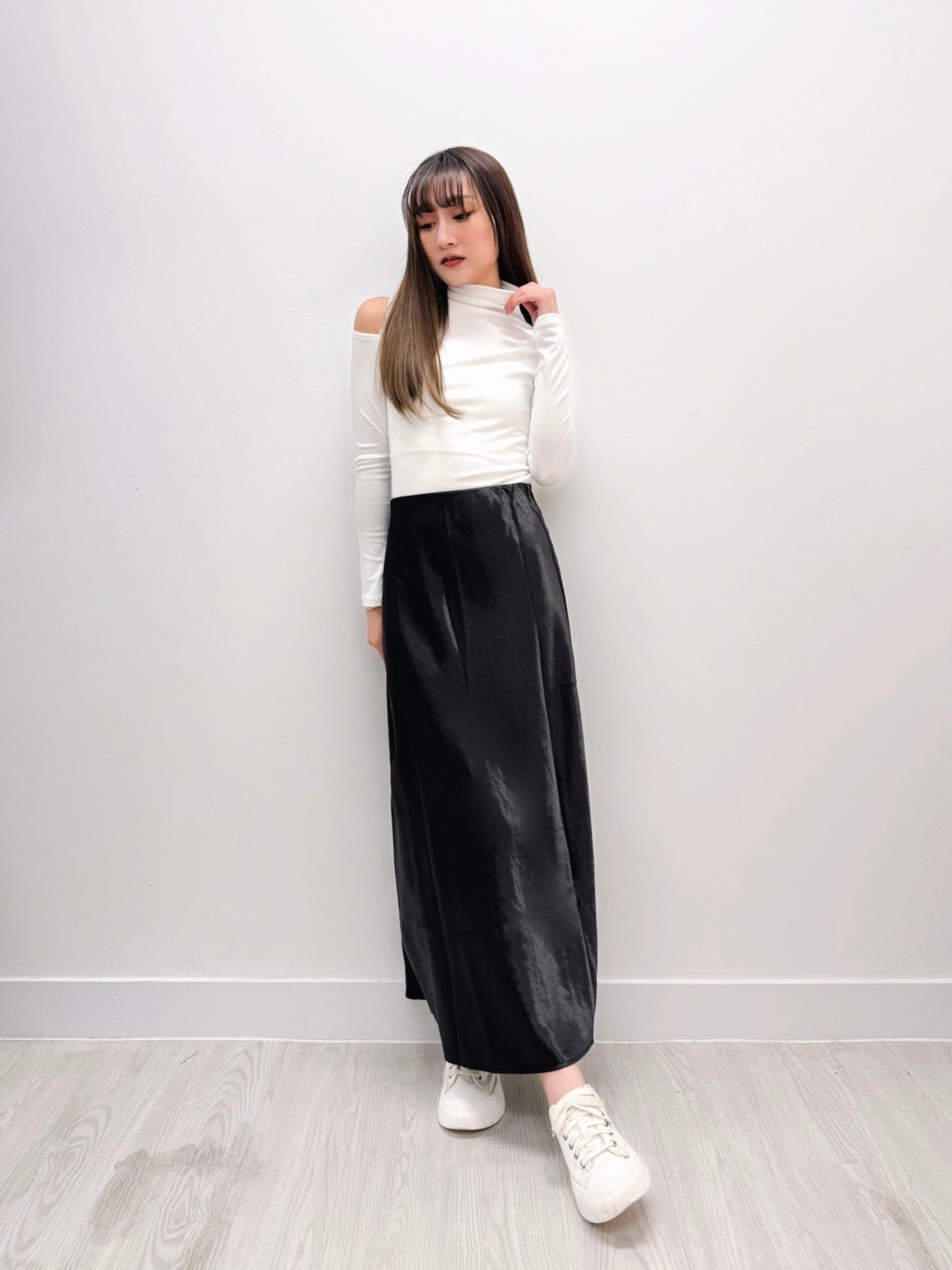 Calla Midi Satin Skirt