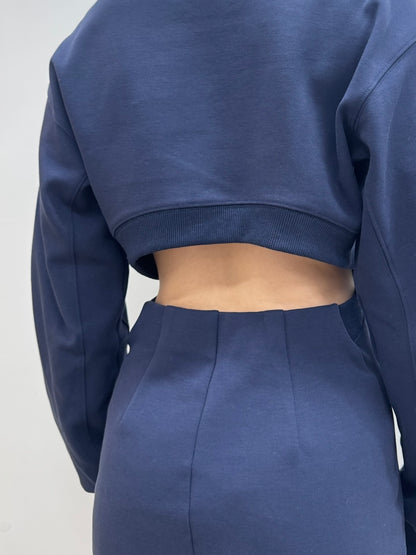 Heartie Backless Sweatshirt Dress