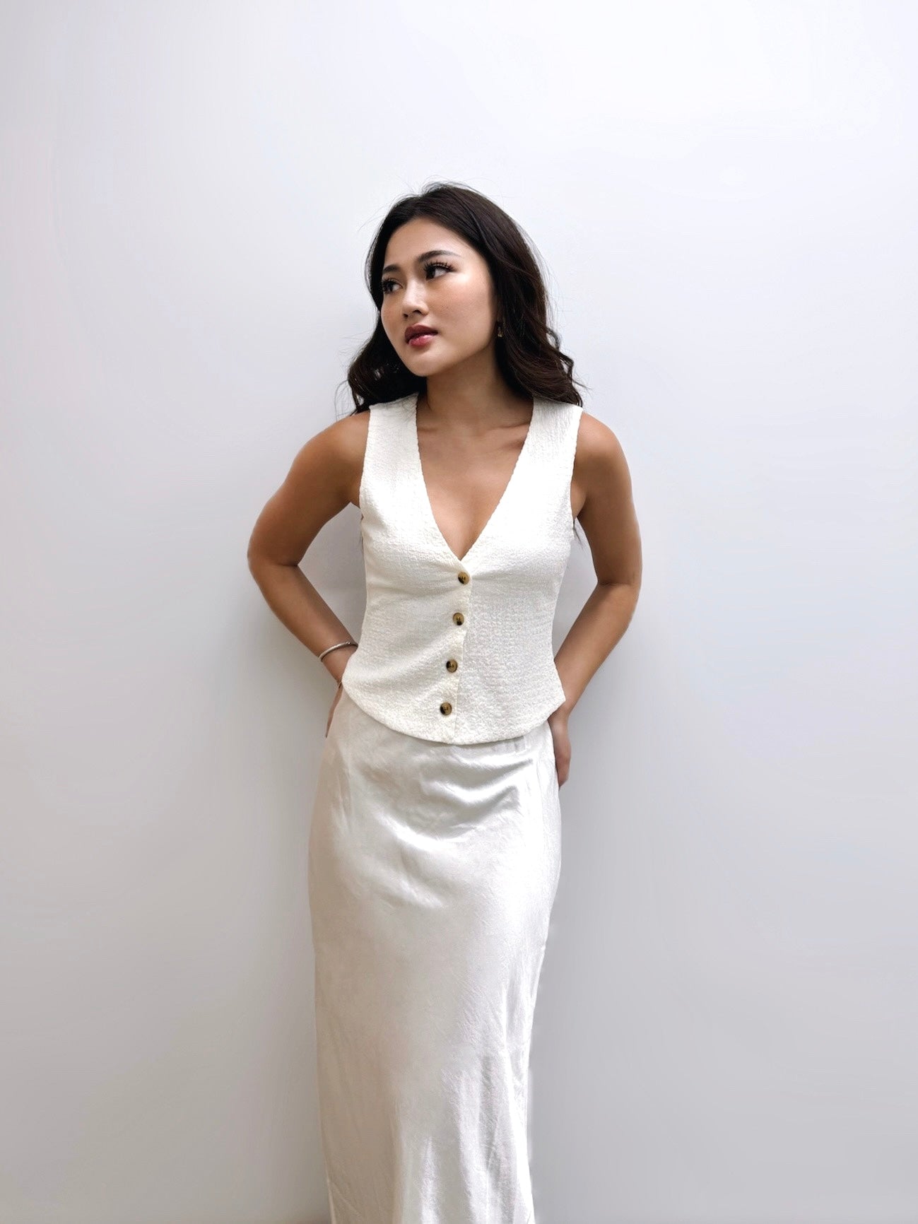 Calla Midi Satin Skirt