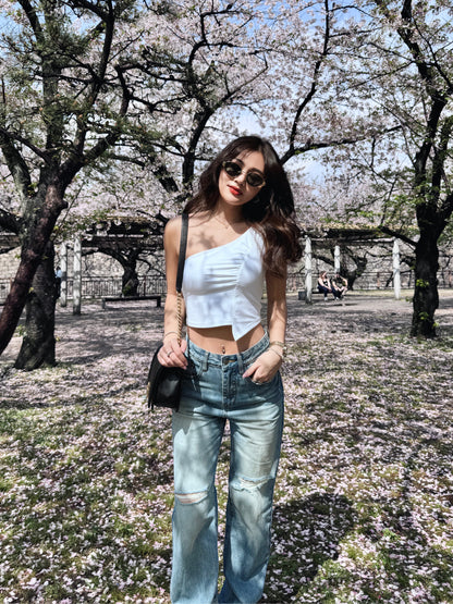 Extrovert One-shoulder Padded Top