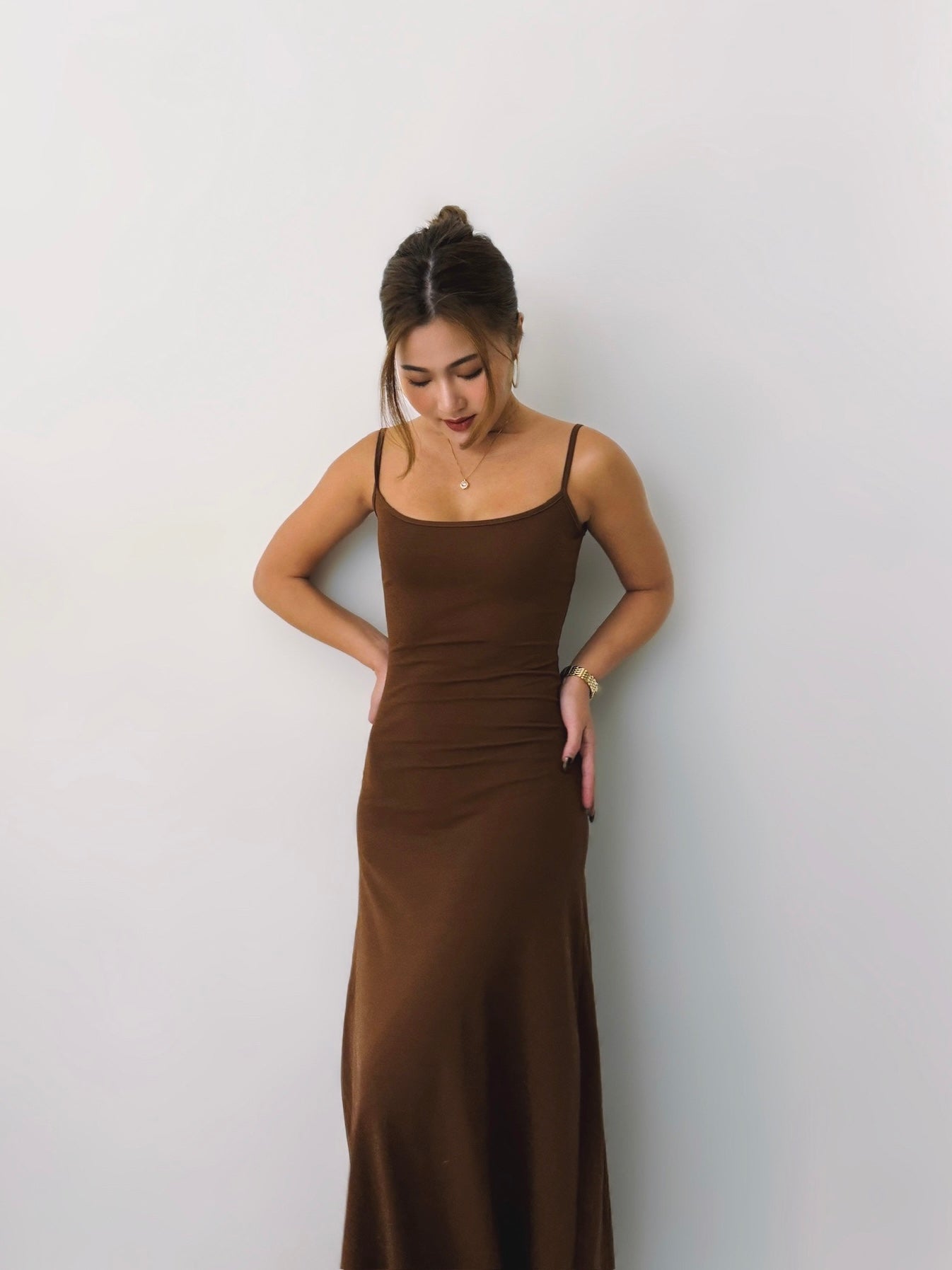High Shine Maxi Tank Dress