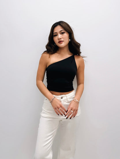 Luxe Knot One-shoulder Sports Bra