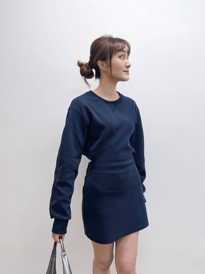 Heartie Backless Sweatshirt Dress