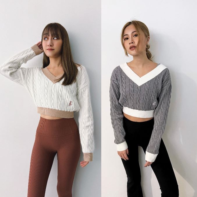 TLE College Crop Sweater