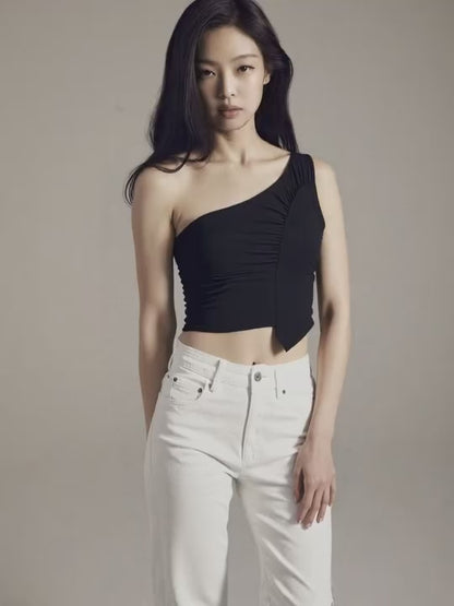 Extrovert One-shoulder Padded Top