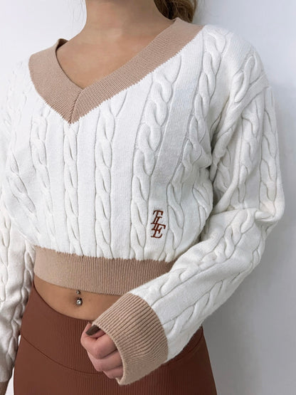 TLE College Crop Sweater