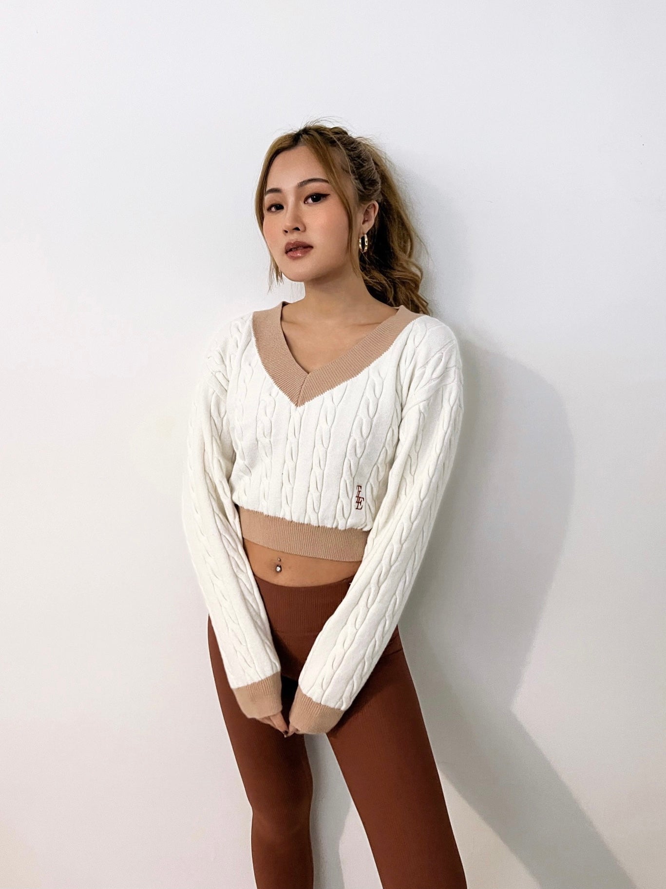 TLE College Crop Sweater