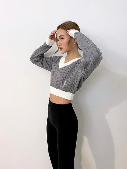 TLE College Crop Sweater